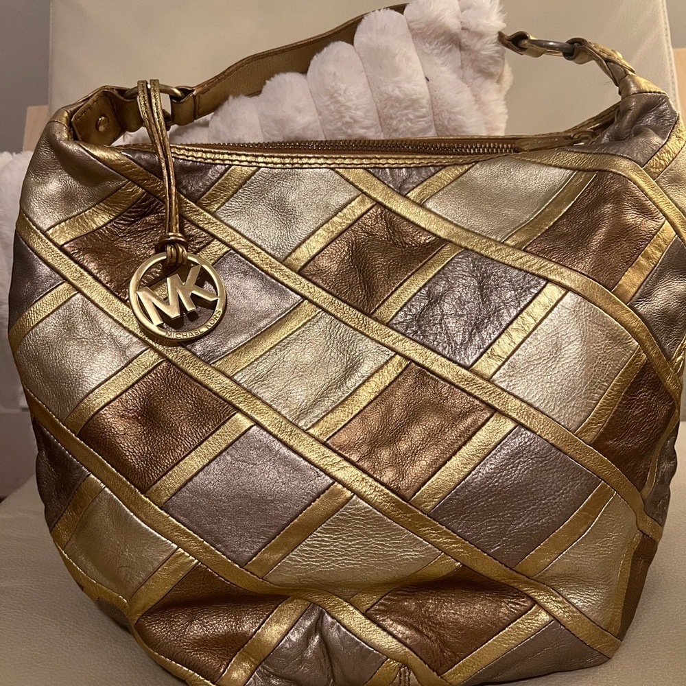 Michael Kors Gold and Silver Women's Bag